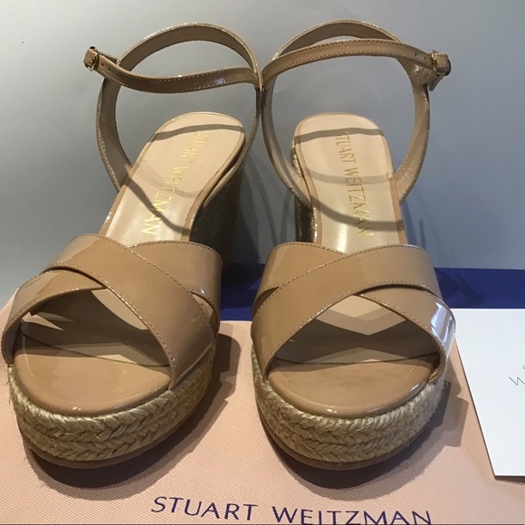 Stuart Weitzman😊NEW😀Rosemarie adobe patent sz 10 - Picture 9 of 12